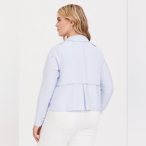 Torrid Twill Drape Front Jacket - Picture 3 of 8